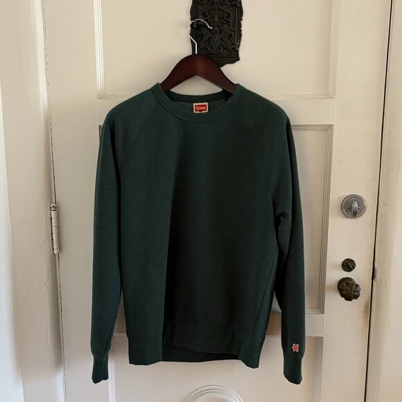 Homage Mens Go-To Crewneck Sweatshirt | Size Large | Green - Picture 1 of 3